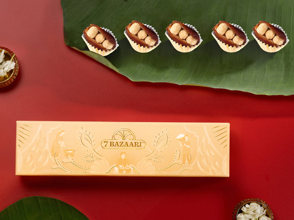 Hazelnut stuffed date box of 5