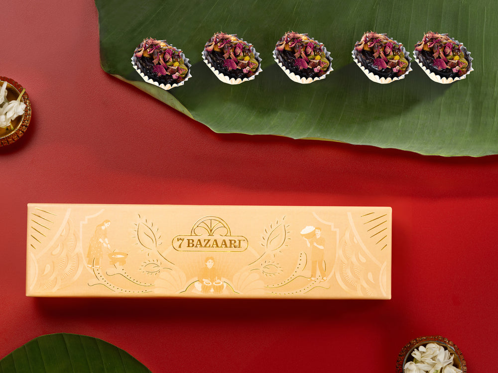 Gulab pista stuffed date box of 5