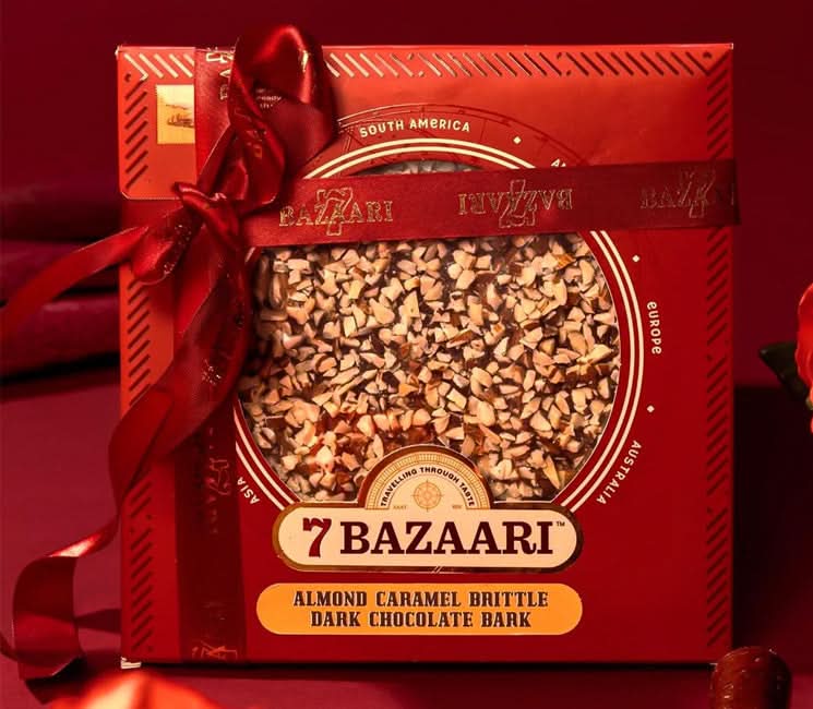 Almond & Caramel Brittle Bark 200g