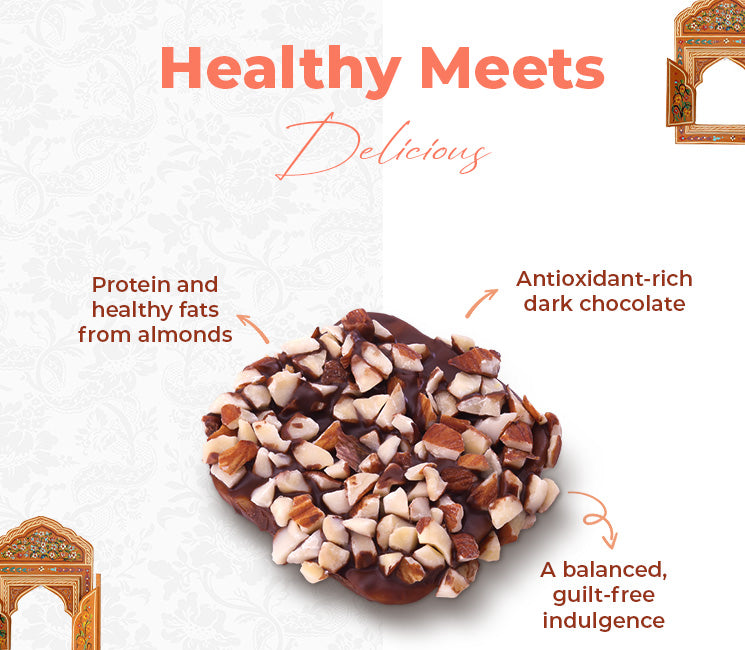 Almond caramel dark chocolate snapper pack of 6 pcs pack of 2