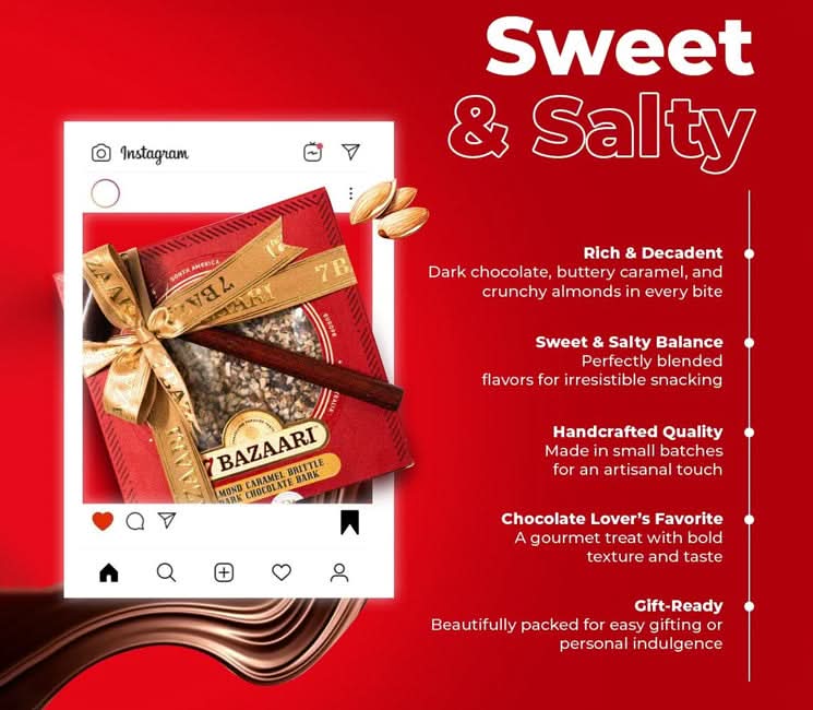 Almond & Caramel Brittle Bark 200g