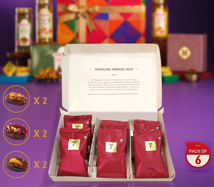 Assorted Stuffed Dates - 6 Pcs (Pack of 2)