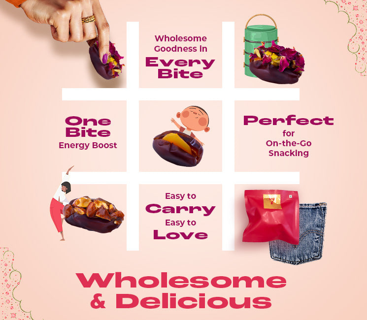 Assorted Stuffed Dates - 6 Pcs (Pack of 2)