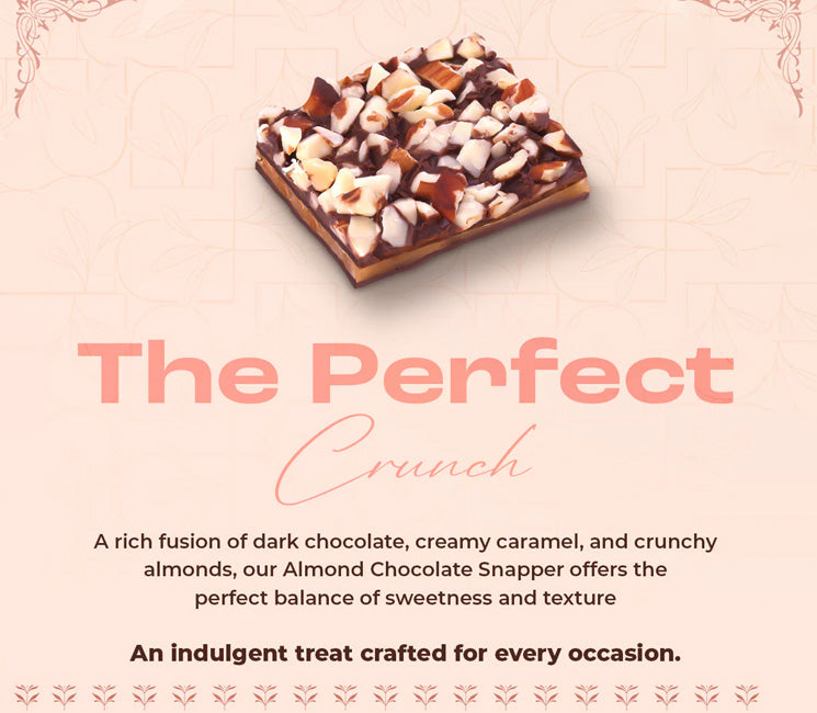 Almond caramel dark chocolate snapper pack of 6 pcs pack of 2