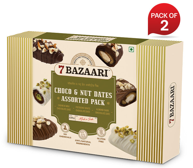 Choco & Nut Dates Assorted Pack of 2 6pcs