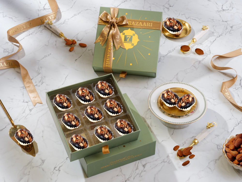 Badam Honey Stuffed Date Box of 9