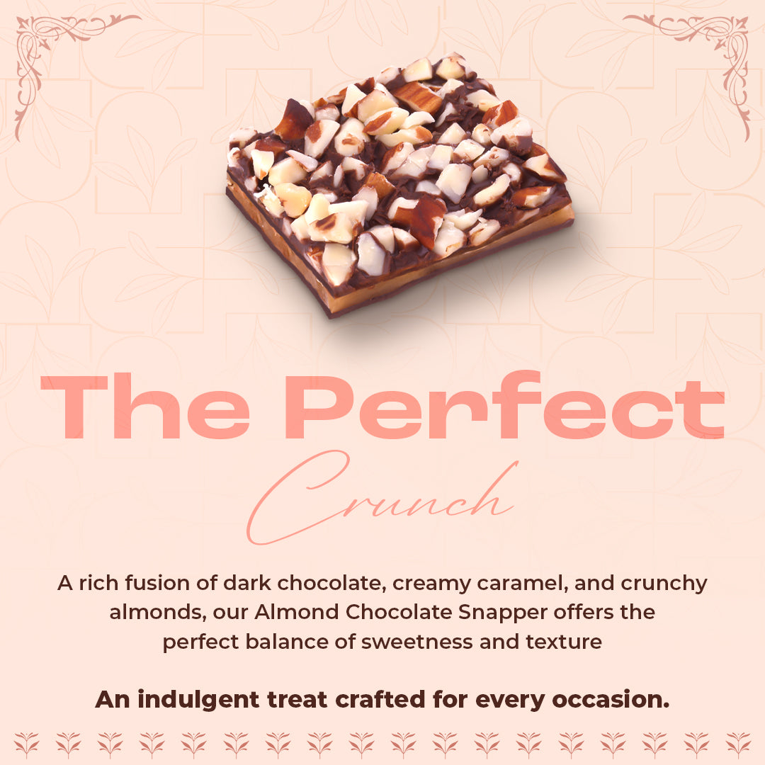 Almond caramel dark chocolate snapper pack of 6 pcs
