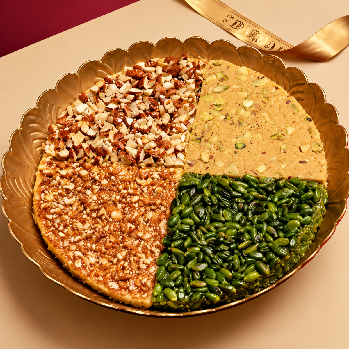 Four Mithai Floral Plate 1kg