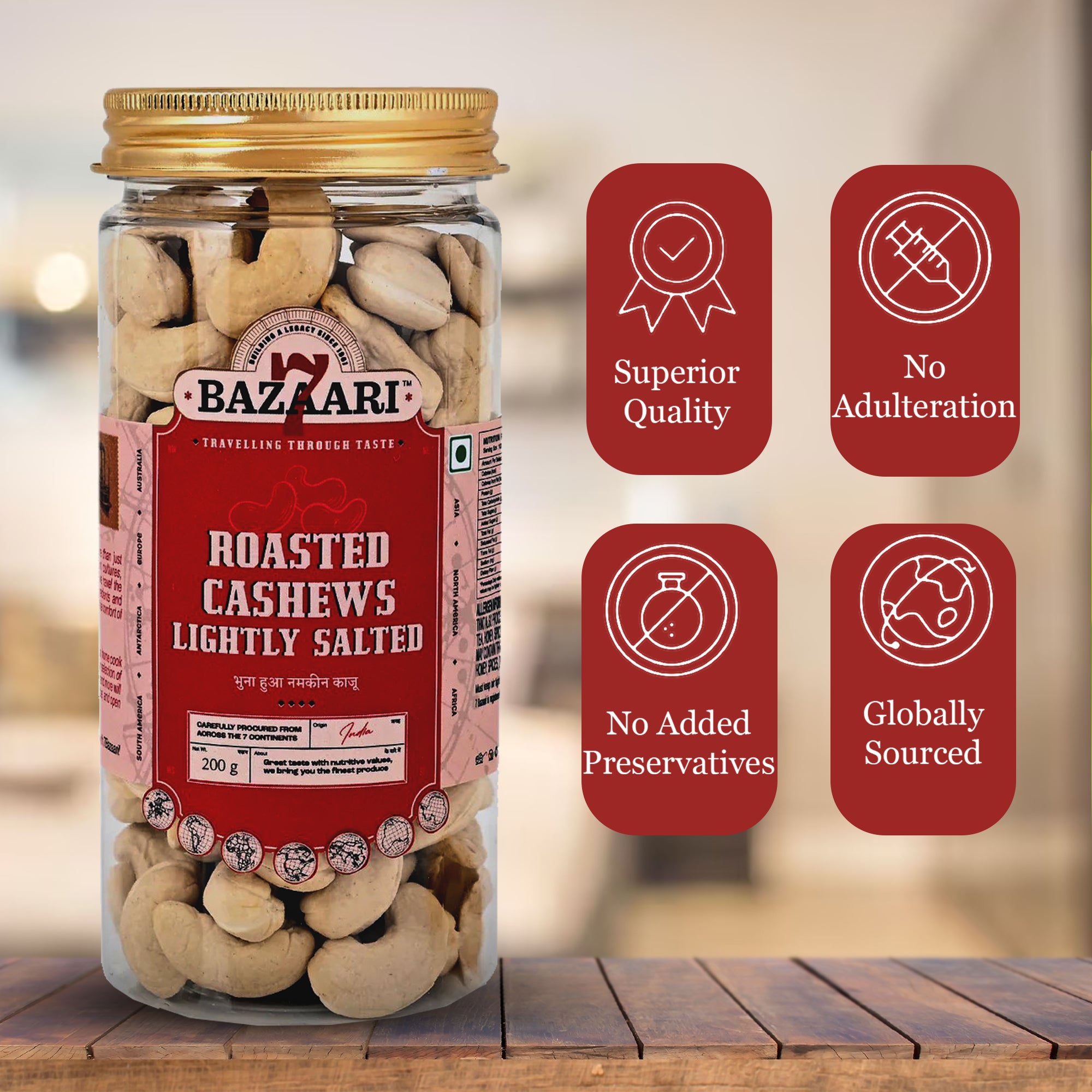 Roasted Cashew Lightly Salted 200g