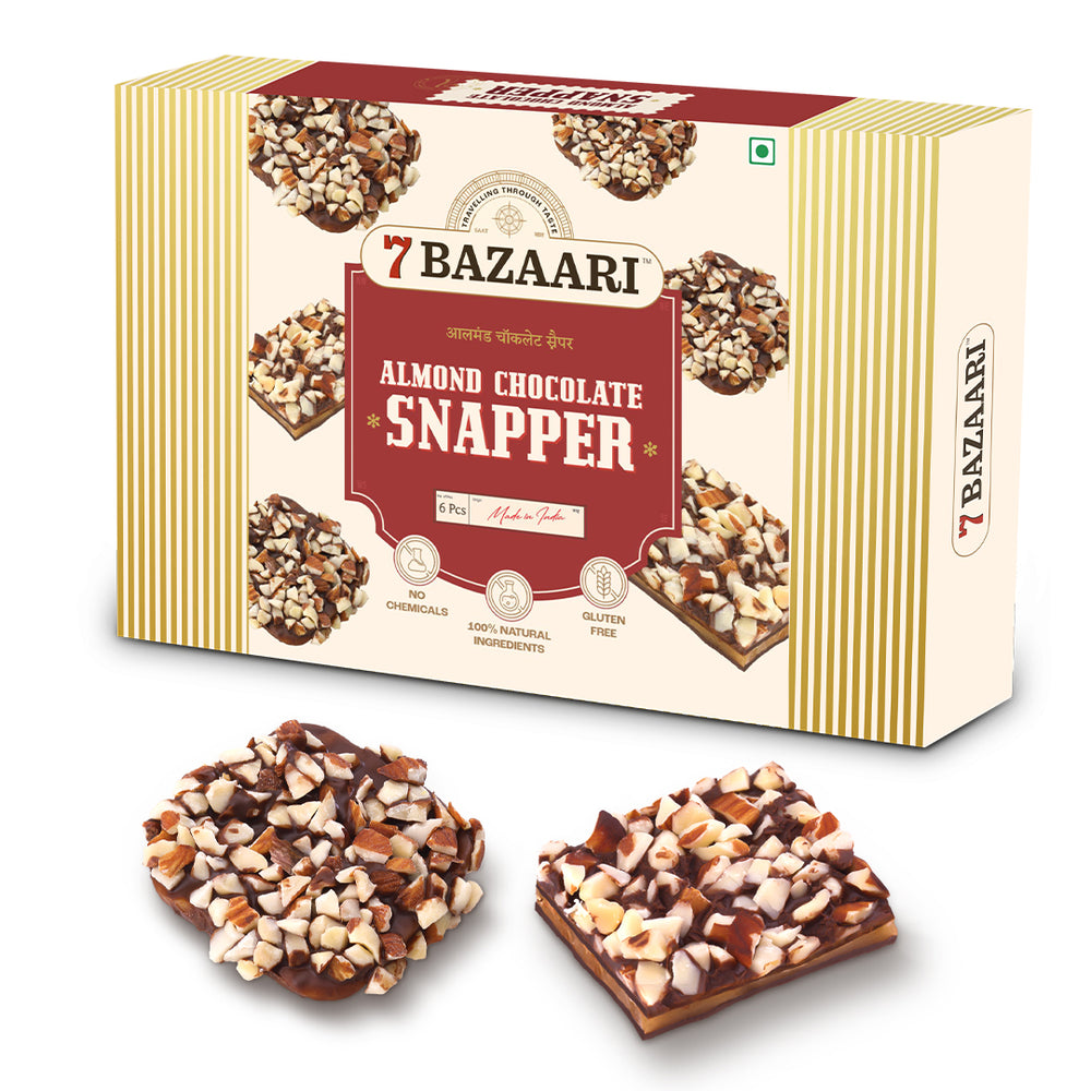 Almond caramel dark chocolate snapper pack of 6 pcs