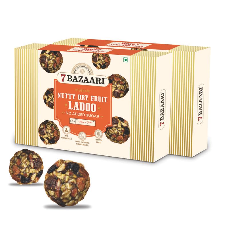 Nutty Dry Fruits Ladoo Pack of 6pcs Guilt Free & Healthy