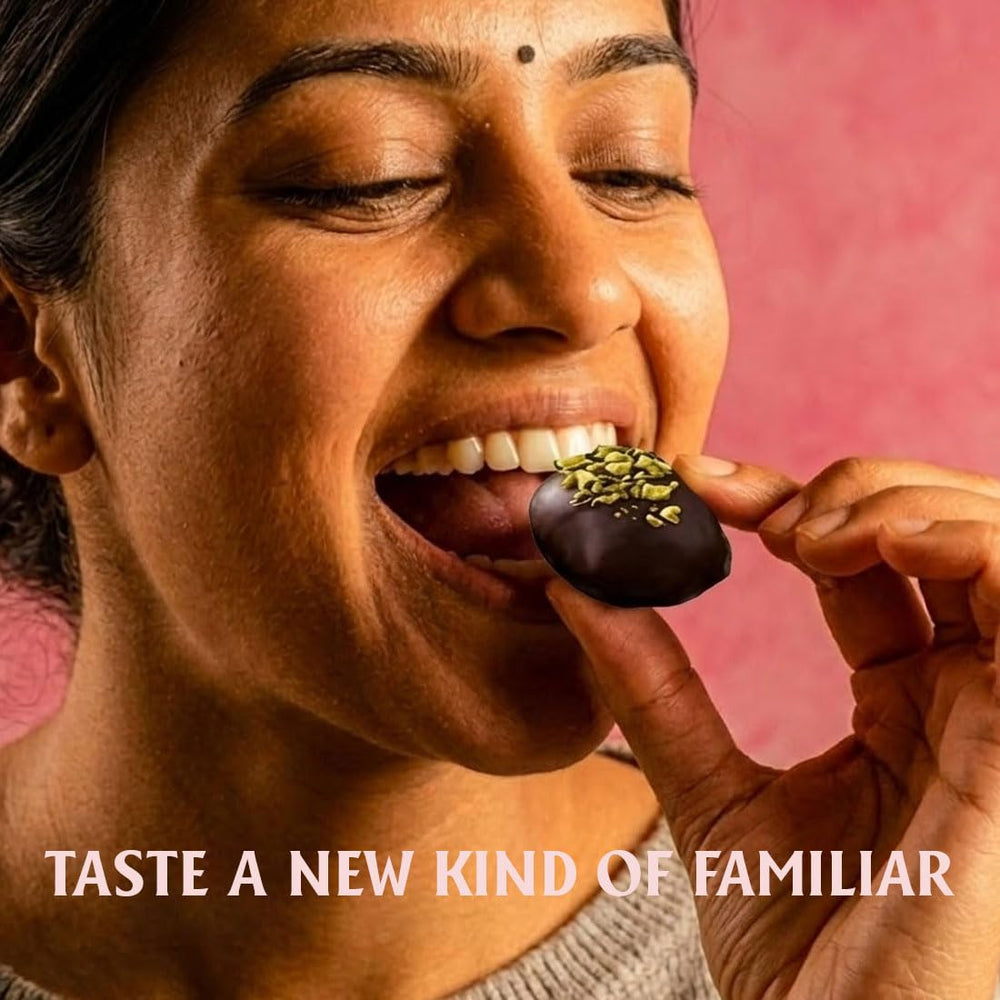 7 BAZAARI Rakhi Special Dubai Kunafa Chocolate Dates - 12 Pcs With Rakhi