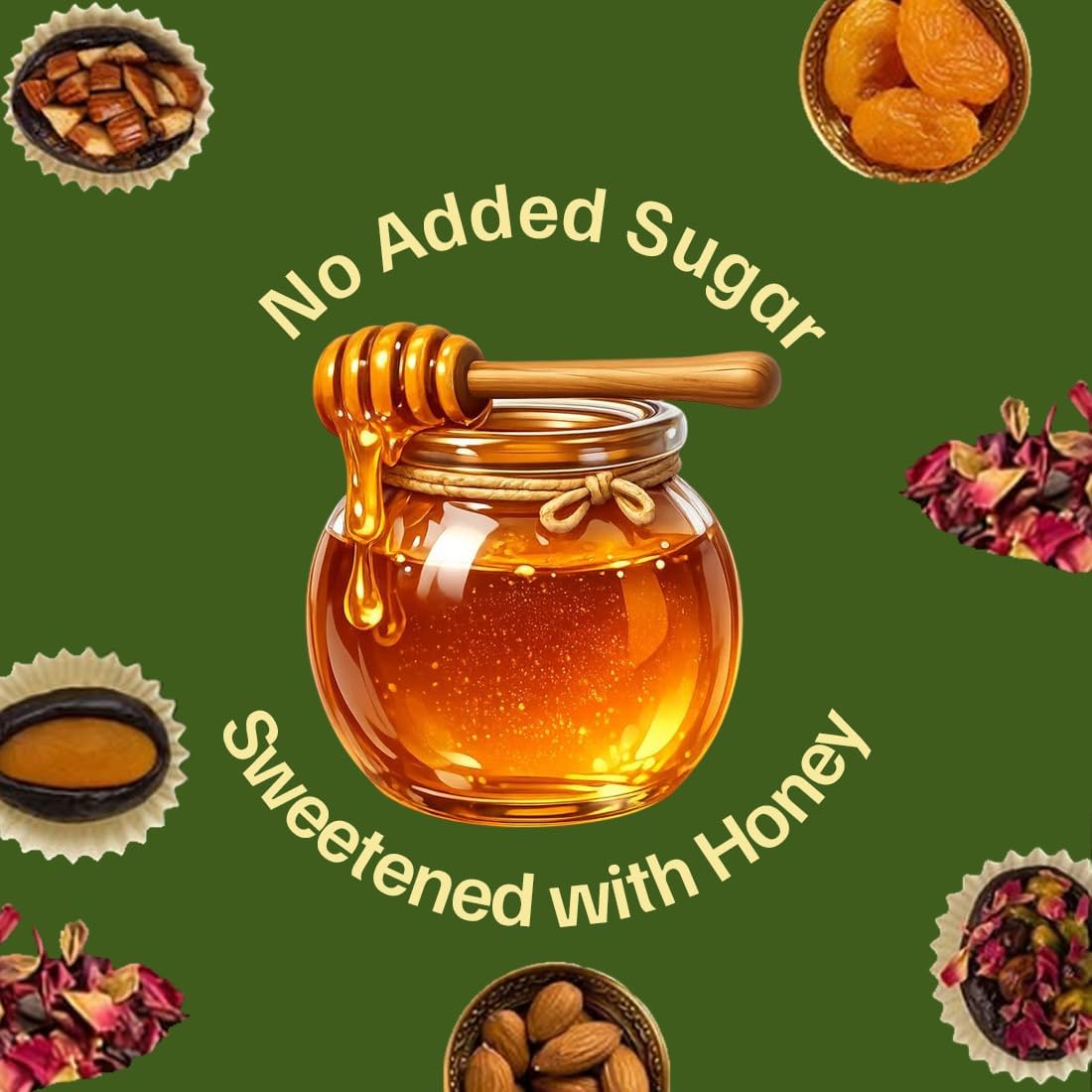 Premium Rakhi Gift Box - Stuffed Dates Healthy Mithai (Pack of 12) With Rakhi
