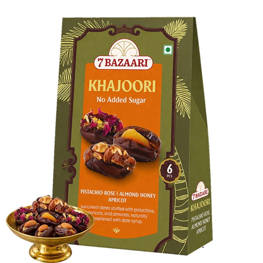 Khajoori Nuts in Dates - 6 Pcs (Pack of 2)