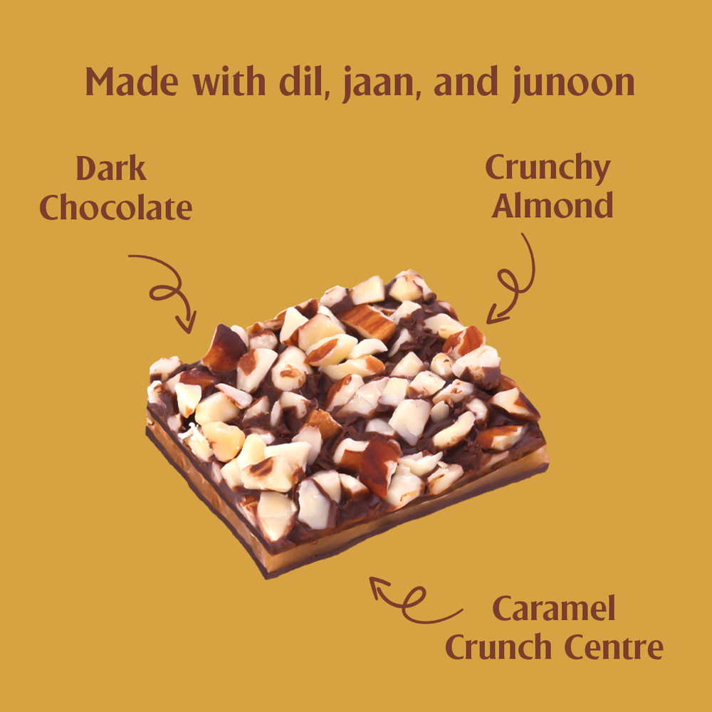 Almond caramel dark chocolate snapper pack of 6 pcs pack of 2