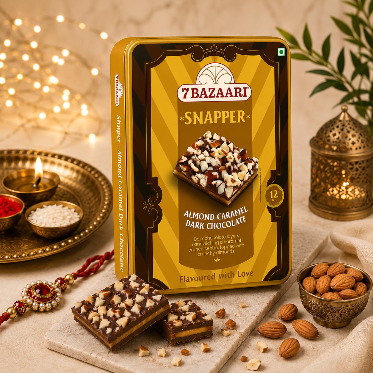 Rakhi Special Almond Chocolate Snapper 180g With Rakhi
