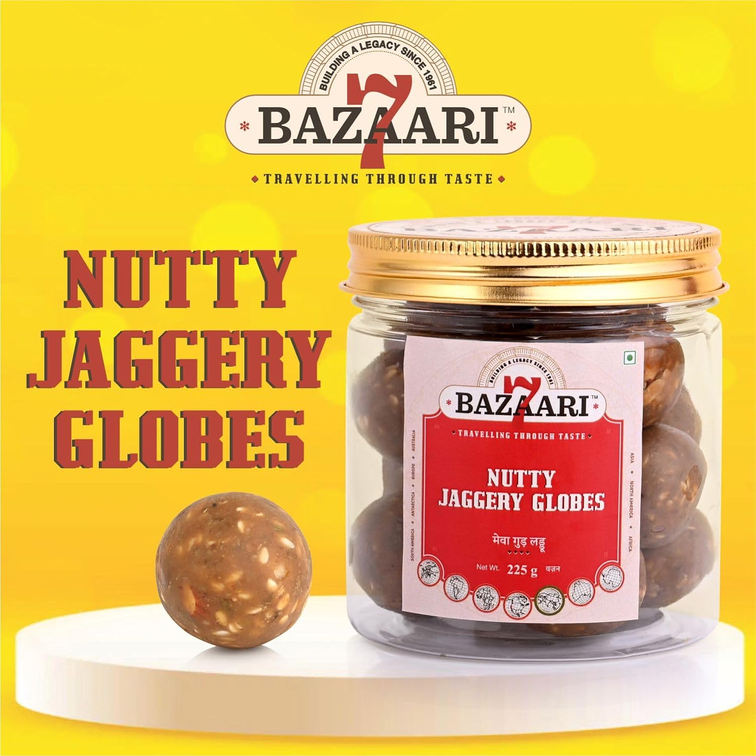 Nutty Jaggery Globes - Organic Sweet Treat 225g