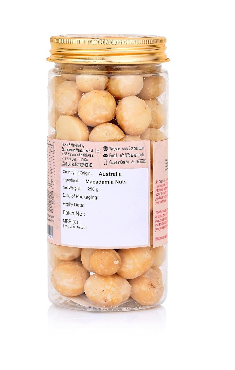 Australian Macadamia Nuts 250g