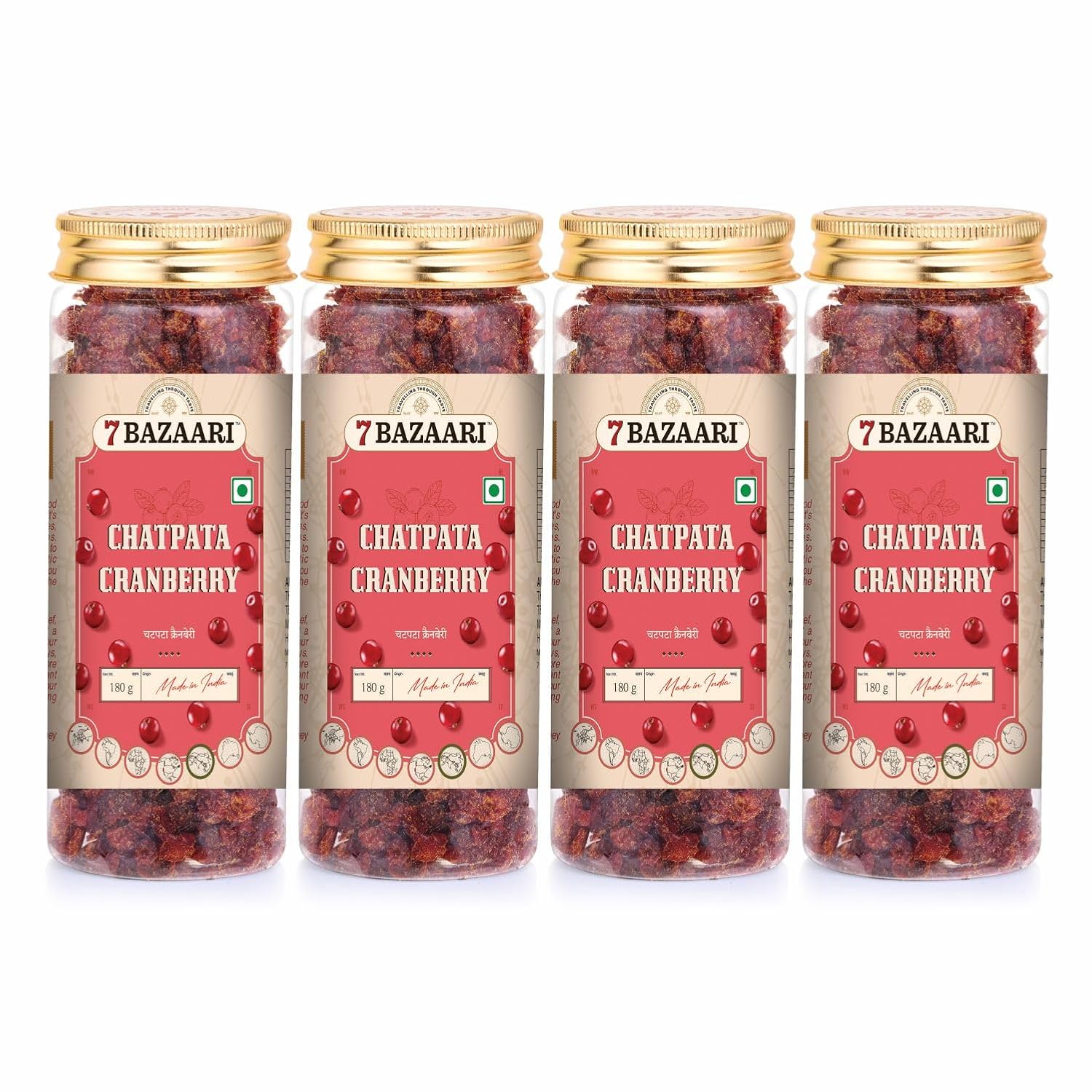 Chatpata Cranberry 180g - Premium Spicy & Tangy Dried Cranberries