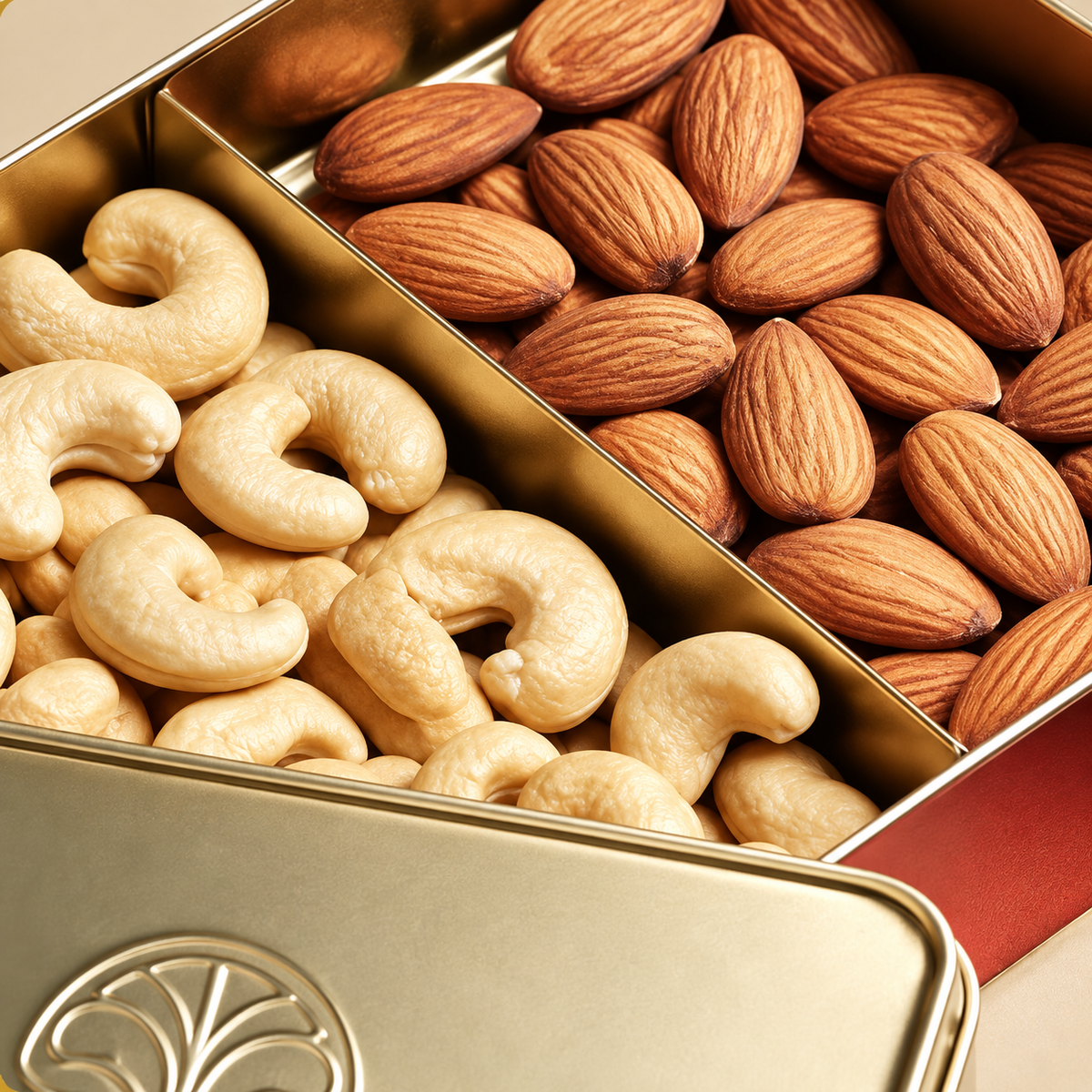 XXL Almond & Cashew  Golden Tin 500g
