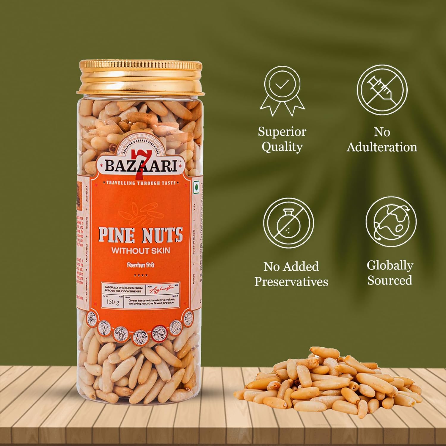 Afghan Pine Nuts without Skin 150g