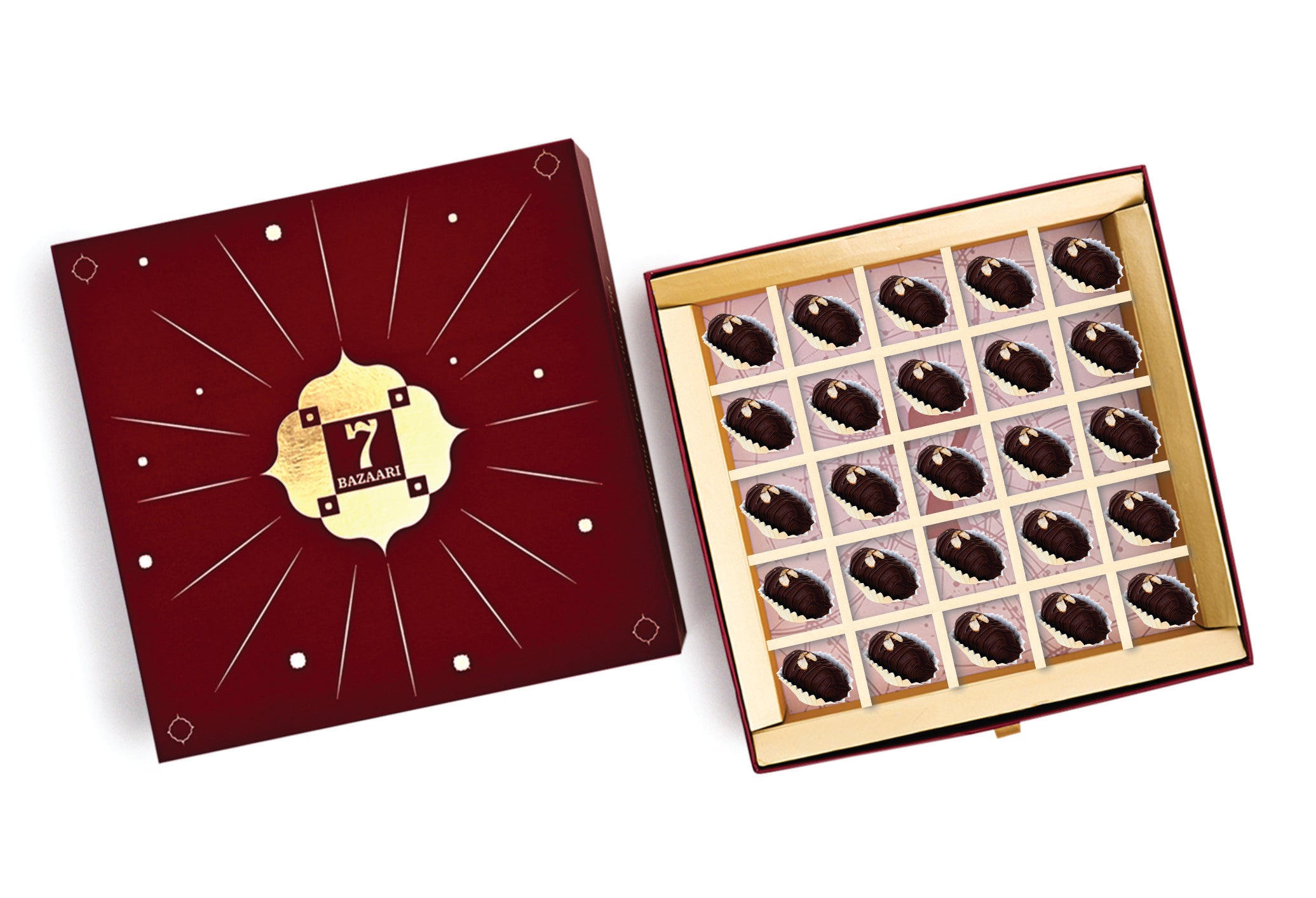 Dark Chocolate & Almond Coated Date Box