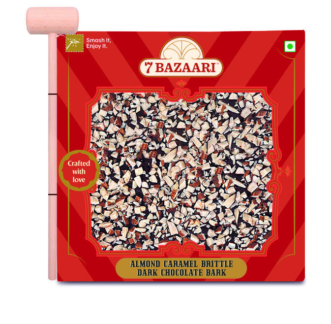 Almond & Caramel Brittle Bark 200g