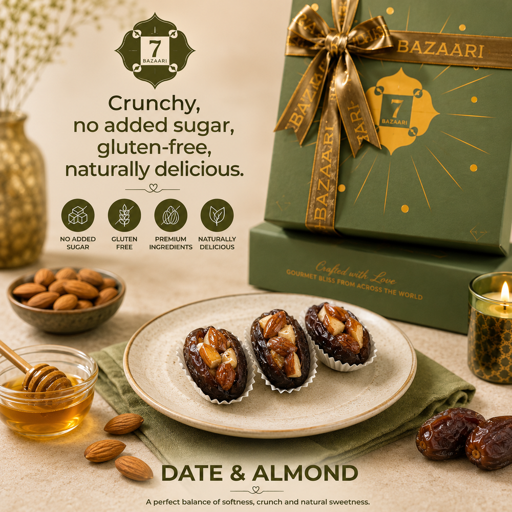 Badam Honey Stuffed Date Box of 9