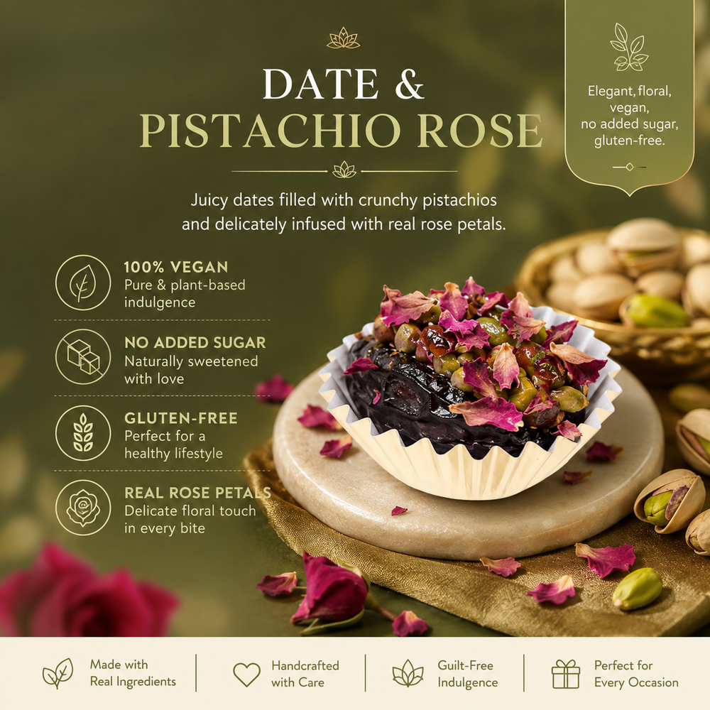 Gulab pista stuffed date box of 5