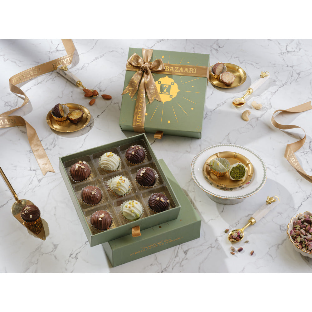 Marzipan & Choc Globes Box