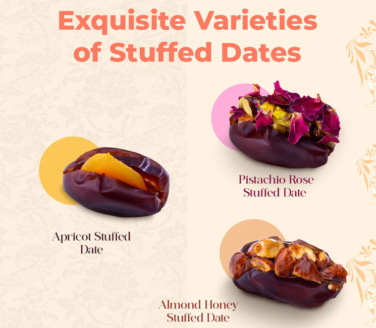 Assorted Stuffed Dates - 6 Pcs (Pack of 2)
