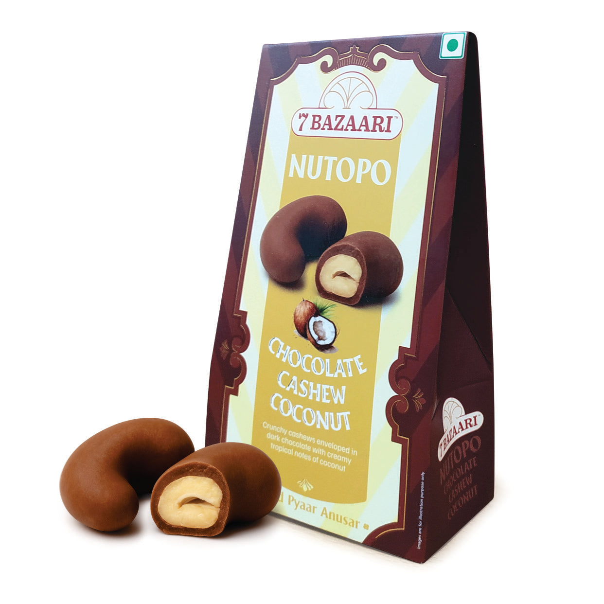 Nutopo Chocolate Cashew Coconut pack of 2