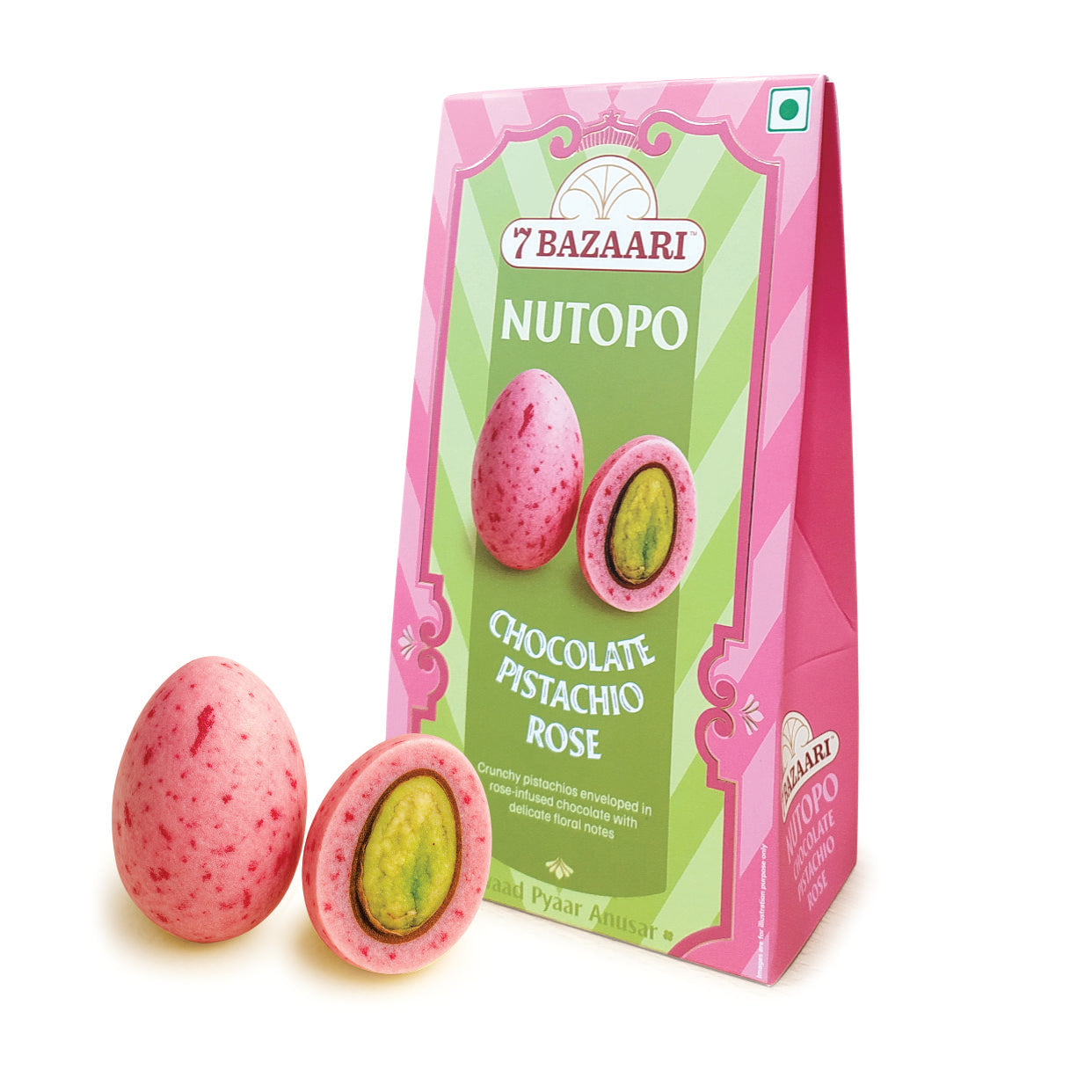 Nutopo Chocolate Pistachio rose pack of 2