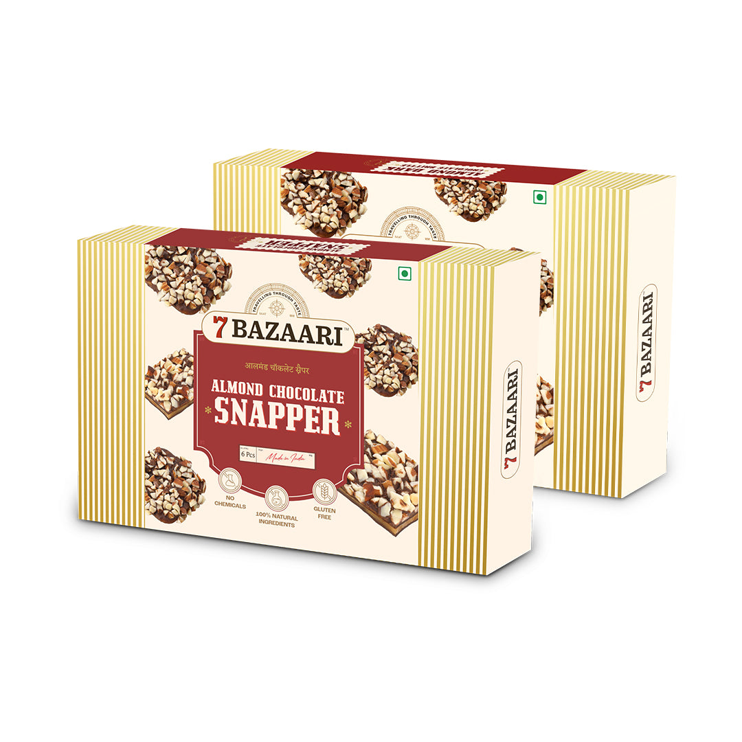 Almond caramel dark chocolate snapper pack of 6 pcs
