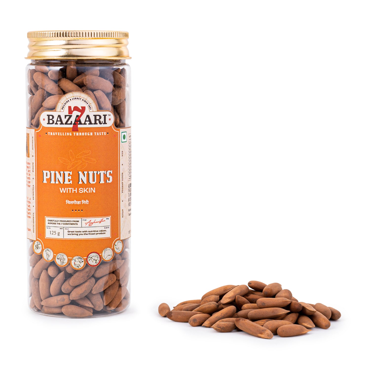 Afghan Pine Nuts with Skin 125g