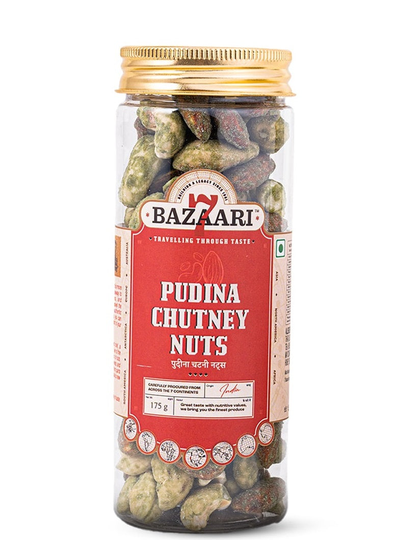 Pudina Chutney Nuts - Almonds, Cashews & Peanuts, 175g