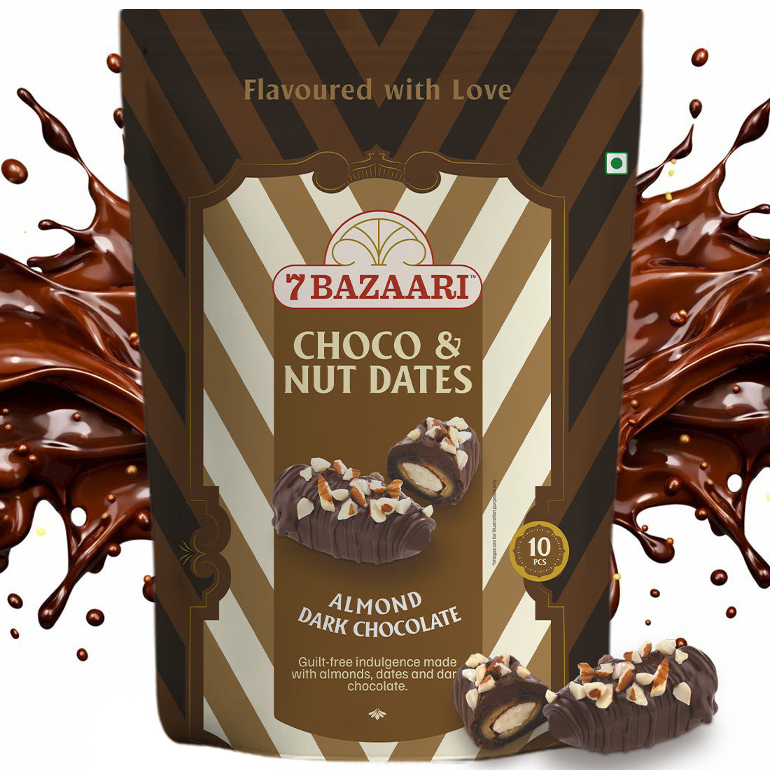 Almond Dark Choco & nut dates 10pcs each pack