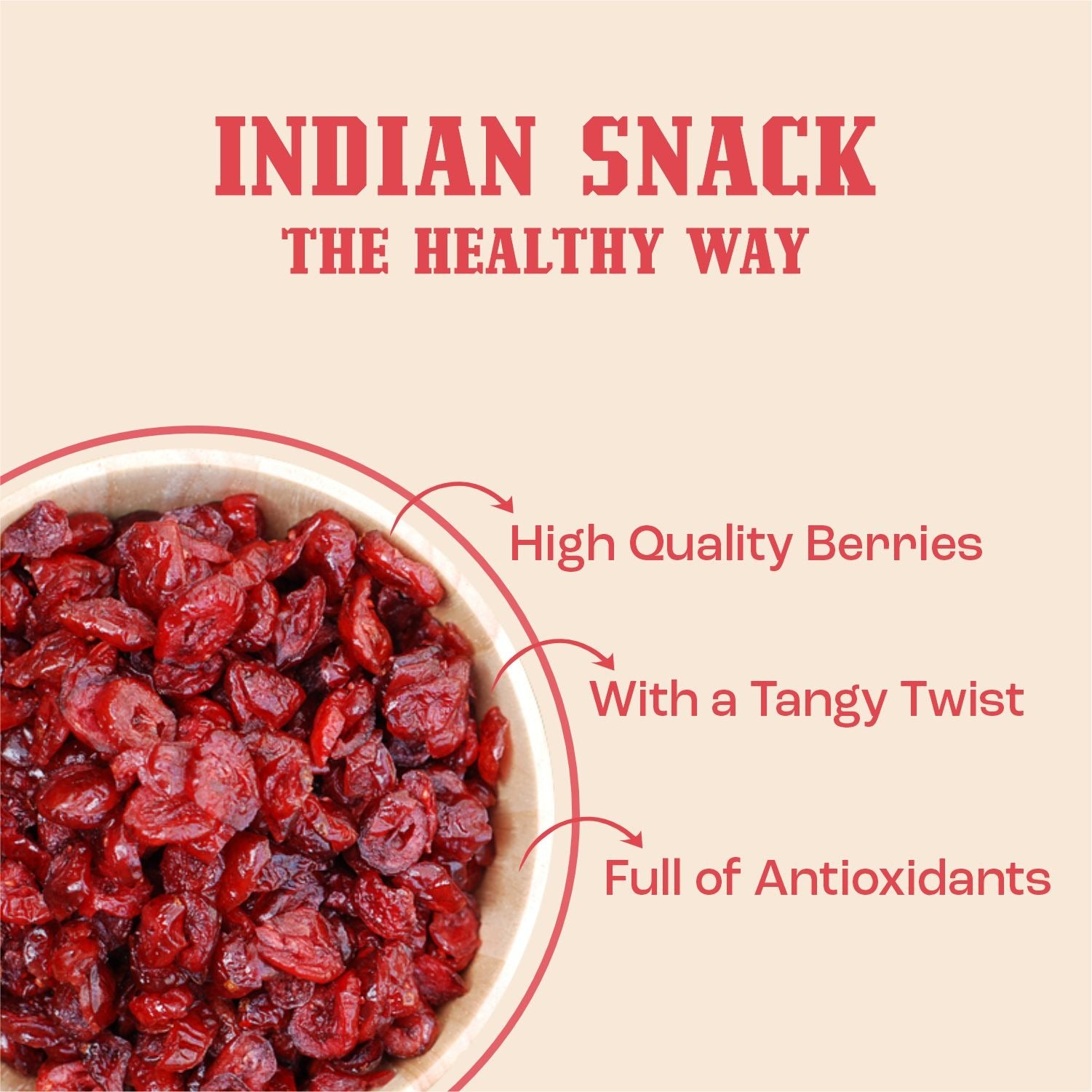 Chatpata Cranberry 180g - Premium Spicy & Tangy Dried Cranberries