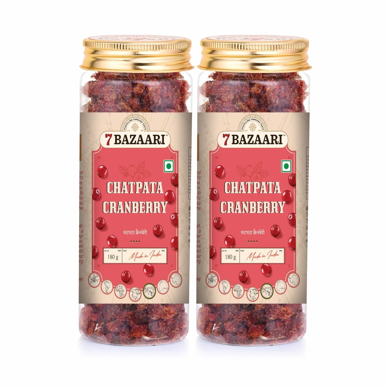 Chatpata Cranberry 180g - Premium Spicy & Tangy Dried Cranberries