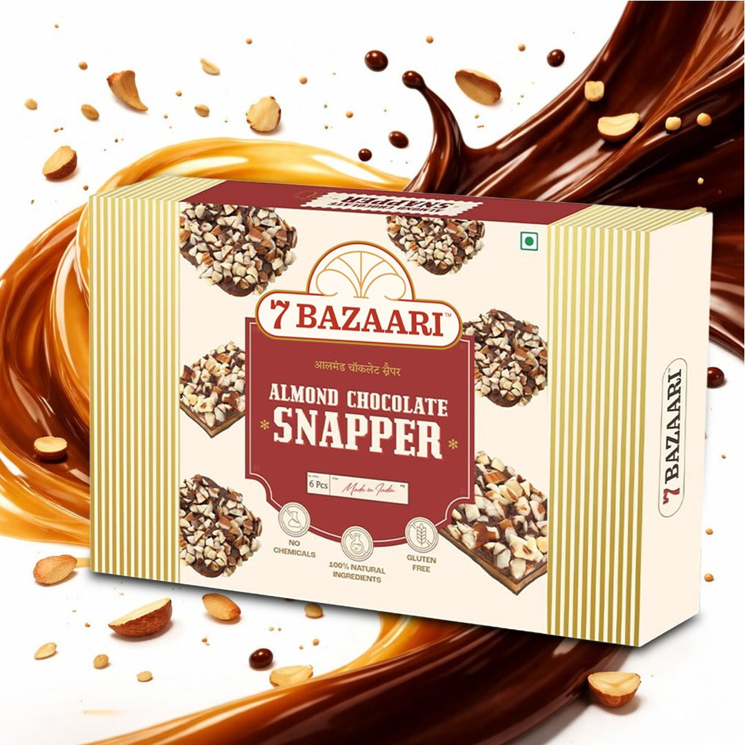 Almond caramel dark chocolate snapper pack of 6 pcs pack of 2
