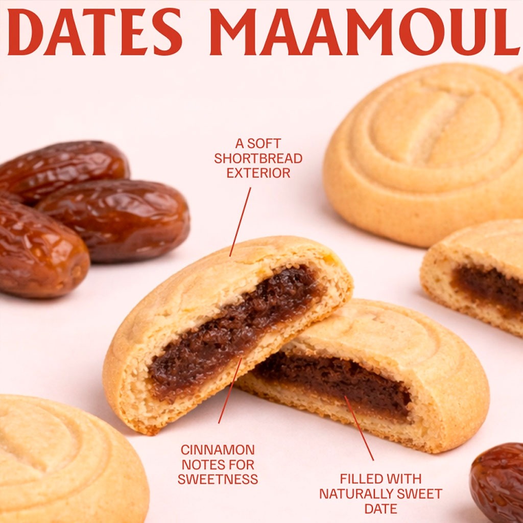 Maamoul with Dates & Cinnamon pack of 10pc