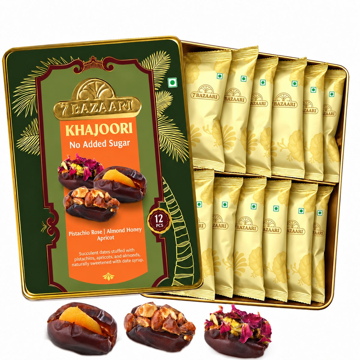 Khajoori No Added Sugar Tin pack of 12pcs