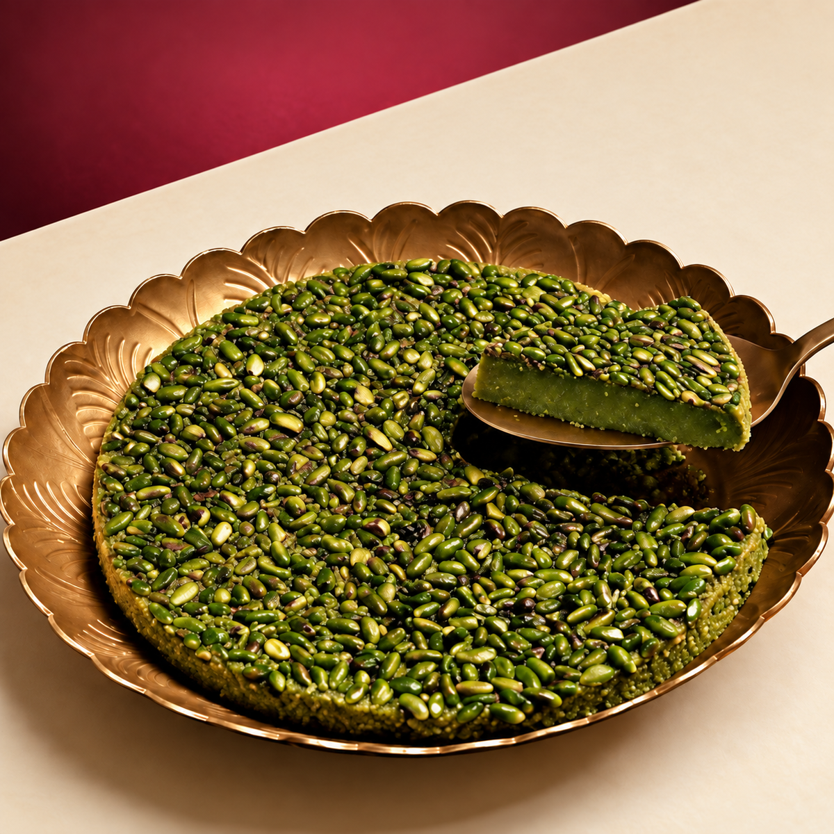 Pista Barfi Floral  Plate 1kg