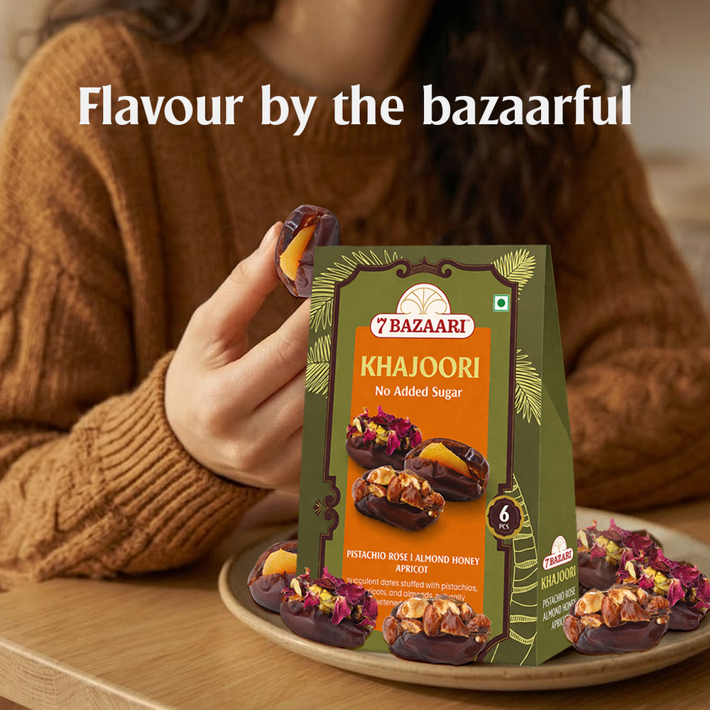 Khajoori Nuts in Dates - 6 Pcs (Pack of 2)