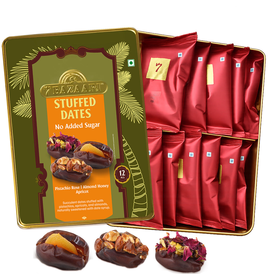 Stuffed Date Tin pack of 12pcs