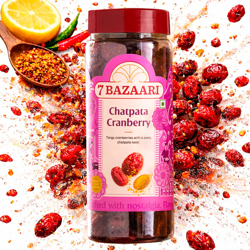 CHATPATA CRANBERRY180g - Premium Spicy & Tangy Dried Cranberries