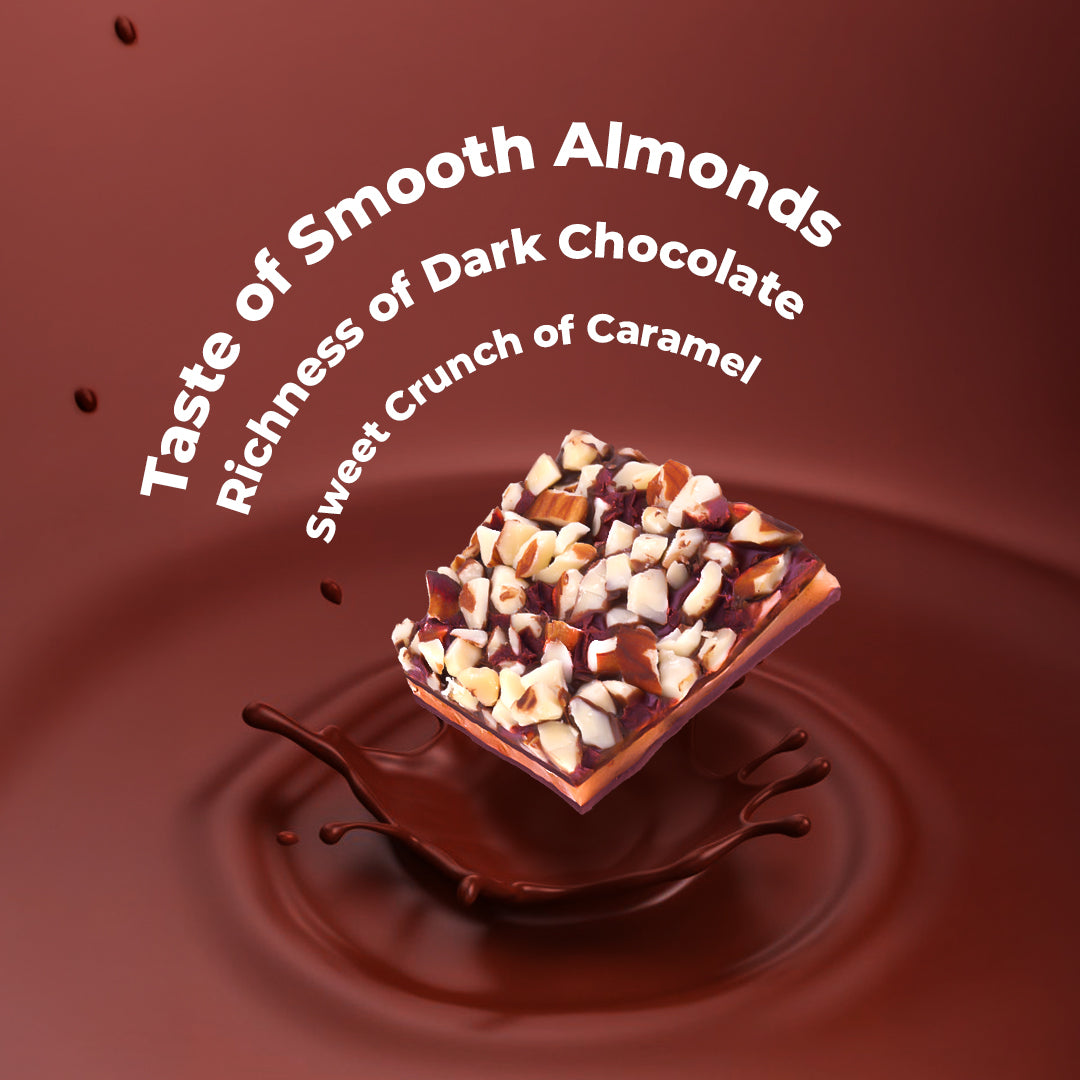 Almond caramel dark chocolate snapper pack of 6 pcs