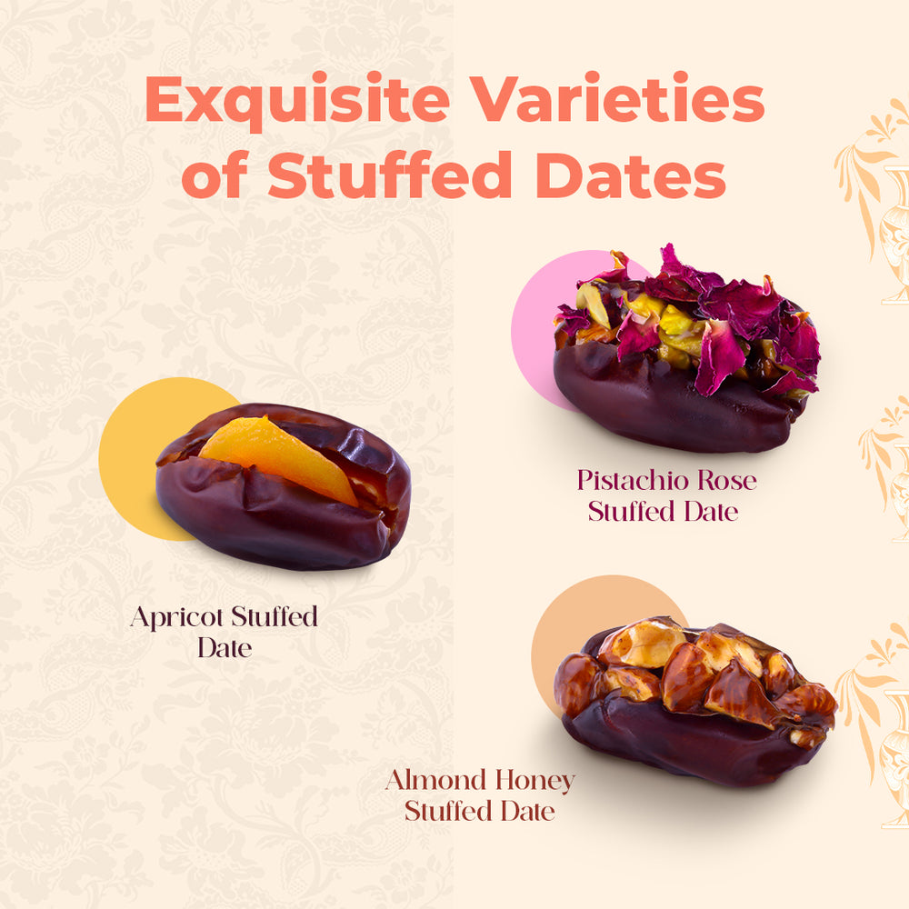 Assorted Stuffed Dates - 6 Pcs (Pack of 2)